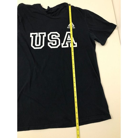 Reebok USA Mens L Navy T Shirt *13 - Picture 3 of 4